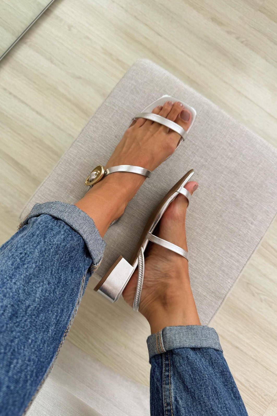 Sandália Jane Silver Sandália Jane Silver