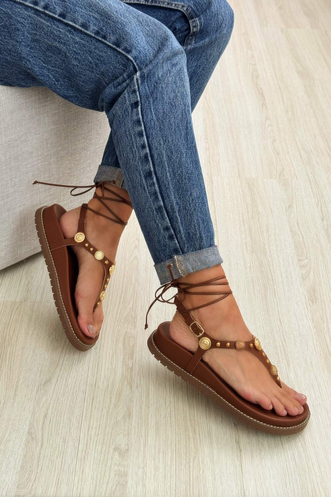 Sandália Eva Camel Sandália Eva Camel