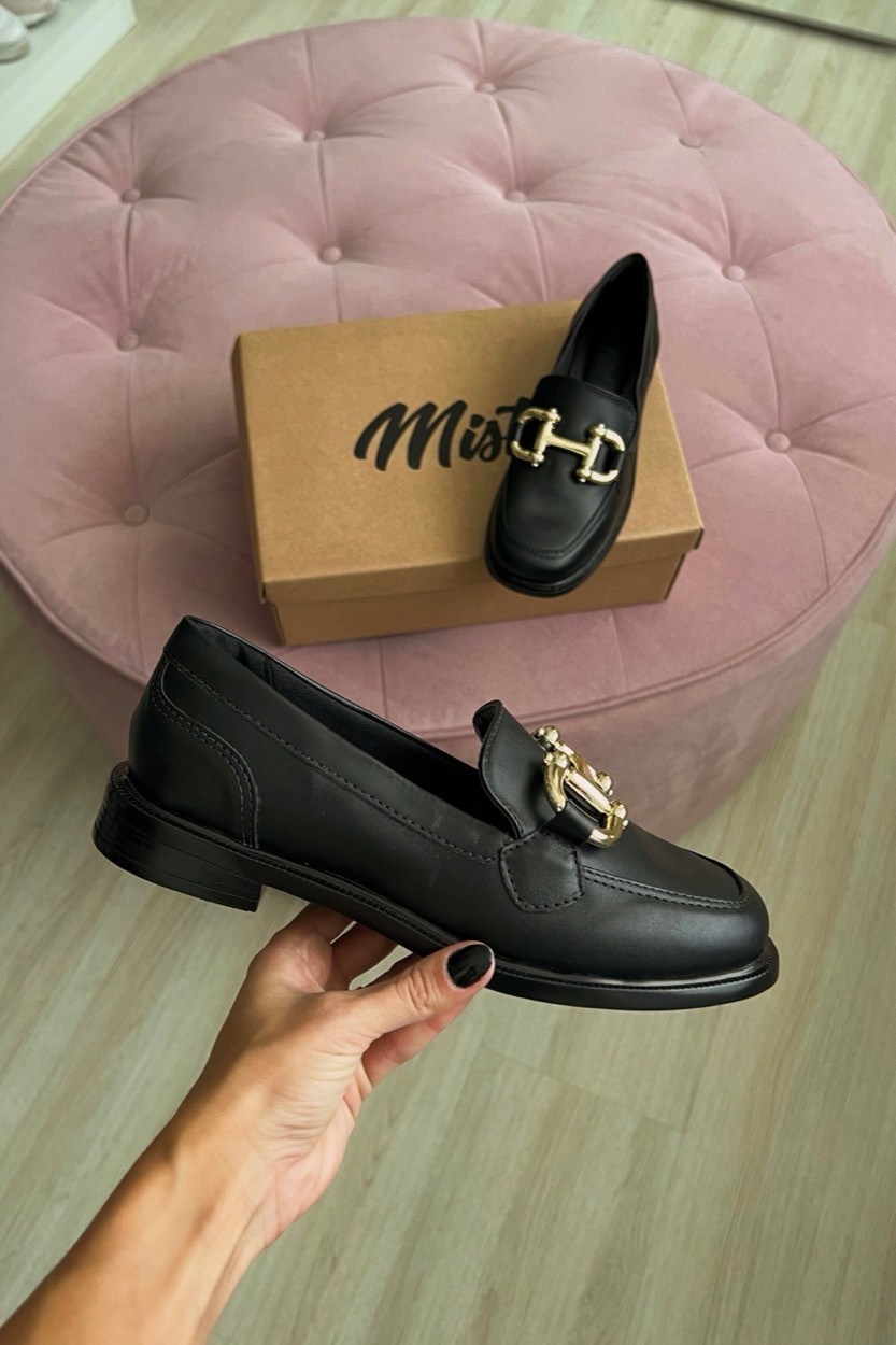 Mocassim Lia Preto Mocassim Lia Preto