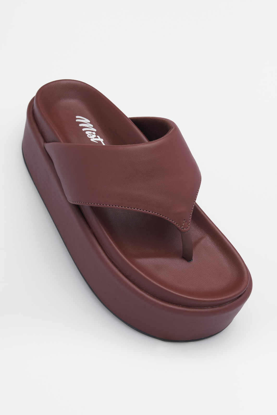 Flatform Deise Marrom Plataforma Feminina Mist Flatform Deise Marrom Chinelo Plataforma Feminina Mist