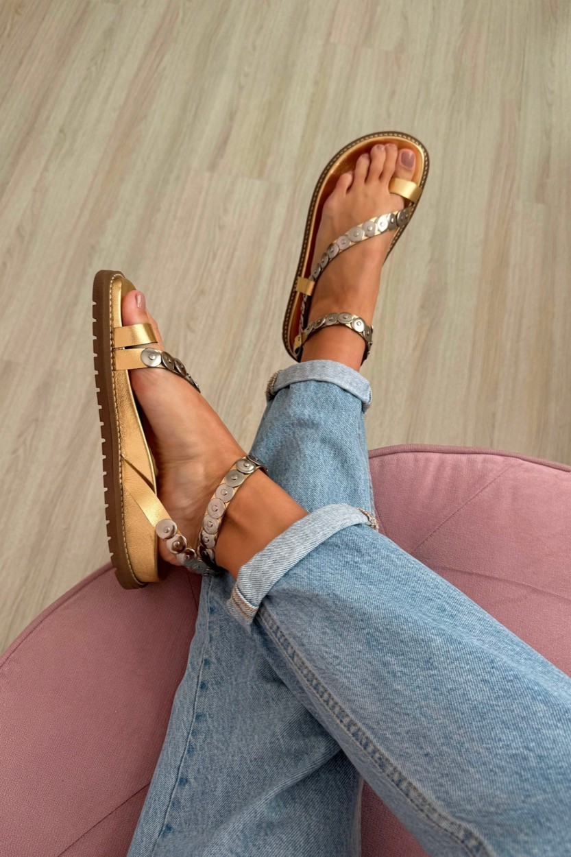 Sandália Duda Dourado Sandália Duda Dourado