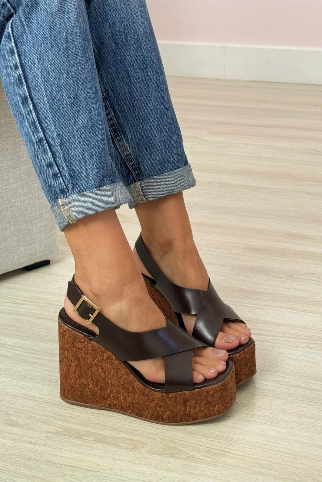 Sandália Demi Café Sandália Demi Café