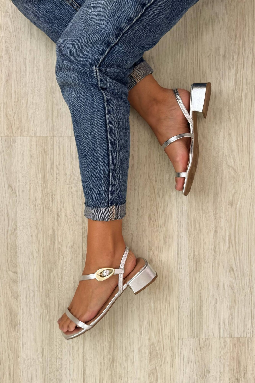 Sandália Jane Silver Sandália Jane Silver