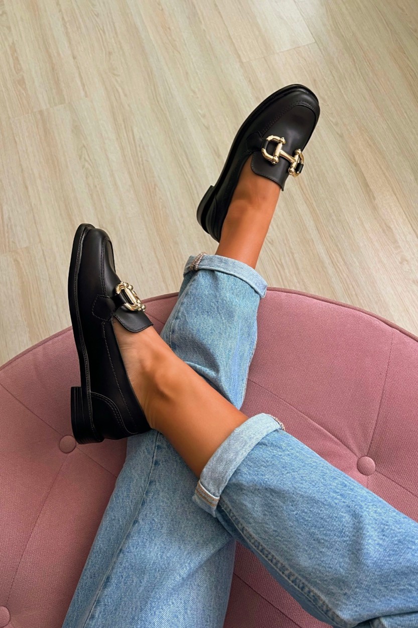 Mocassim Lia Preto Mocassim Lia Preto