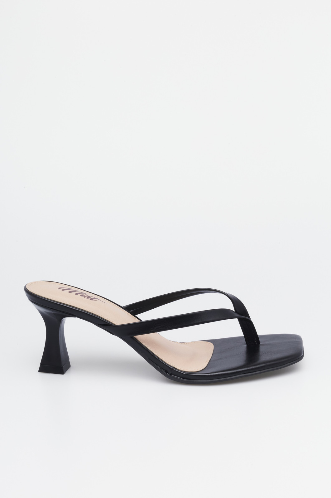 Tamanco Maya Preto MIST – sandália feminina minimalista com salto fino