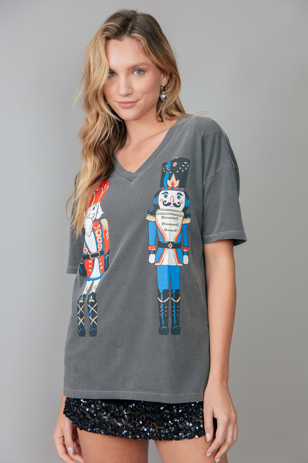 CAMISETA T-SHIRT VINTAGE DECOTE V NUTCRACKER
