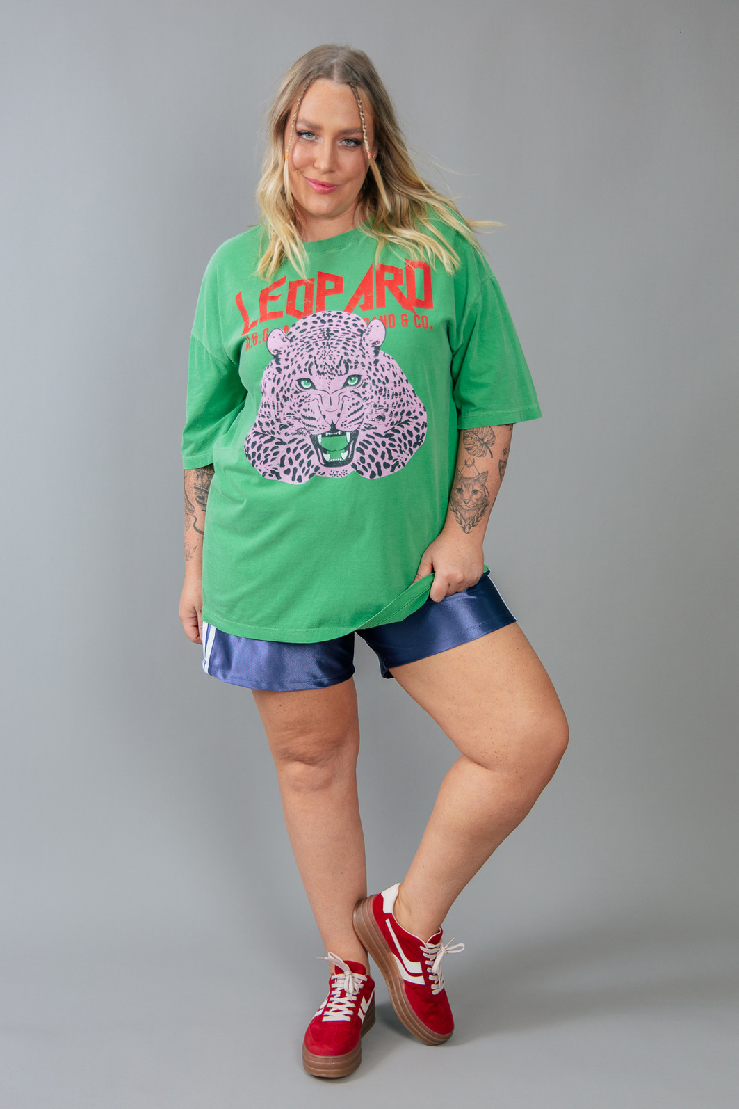 CAMISETA T-SHIRT VINTAGE VERDE LEOPARD CAMISETA T-SHIRT VINTAGE VERDE LEOPARD