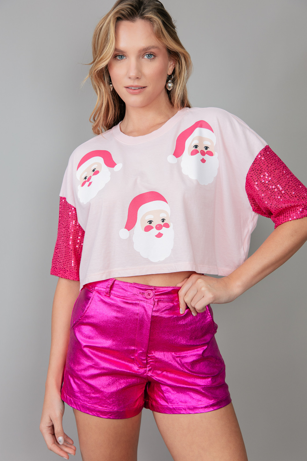 SHORT HOT PANT RESINADO PINK