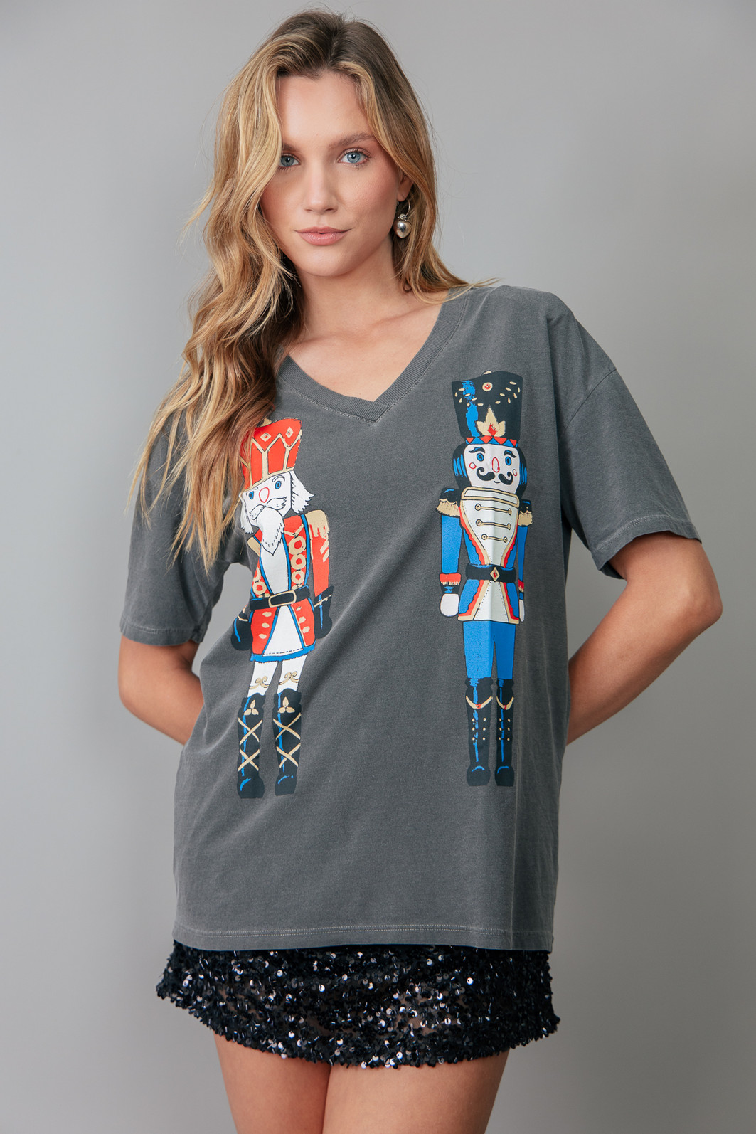 CAMISETA T-SHIRT VINTAGE DECOTE V NUTCRACKER
