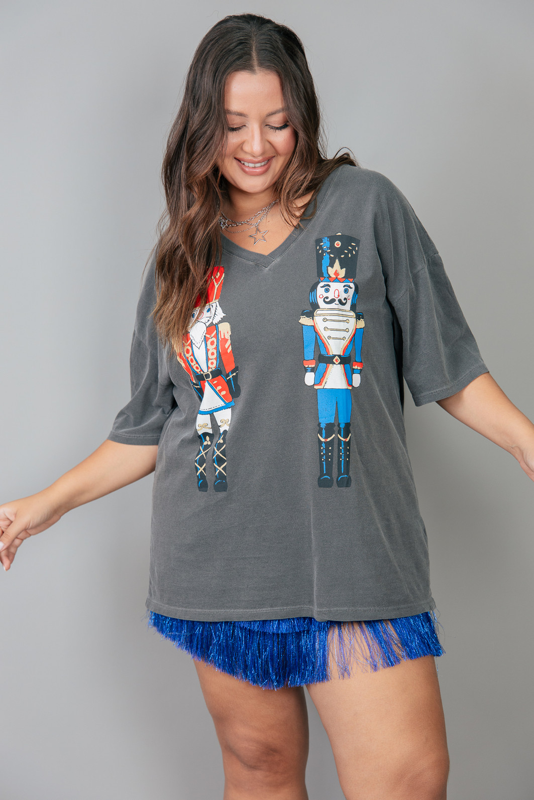 CAMISETA T-SHIRT VINTAGE DECOTE V NUTCRACKER