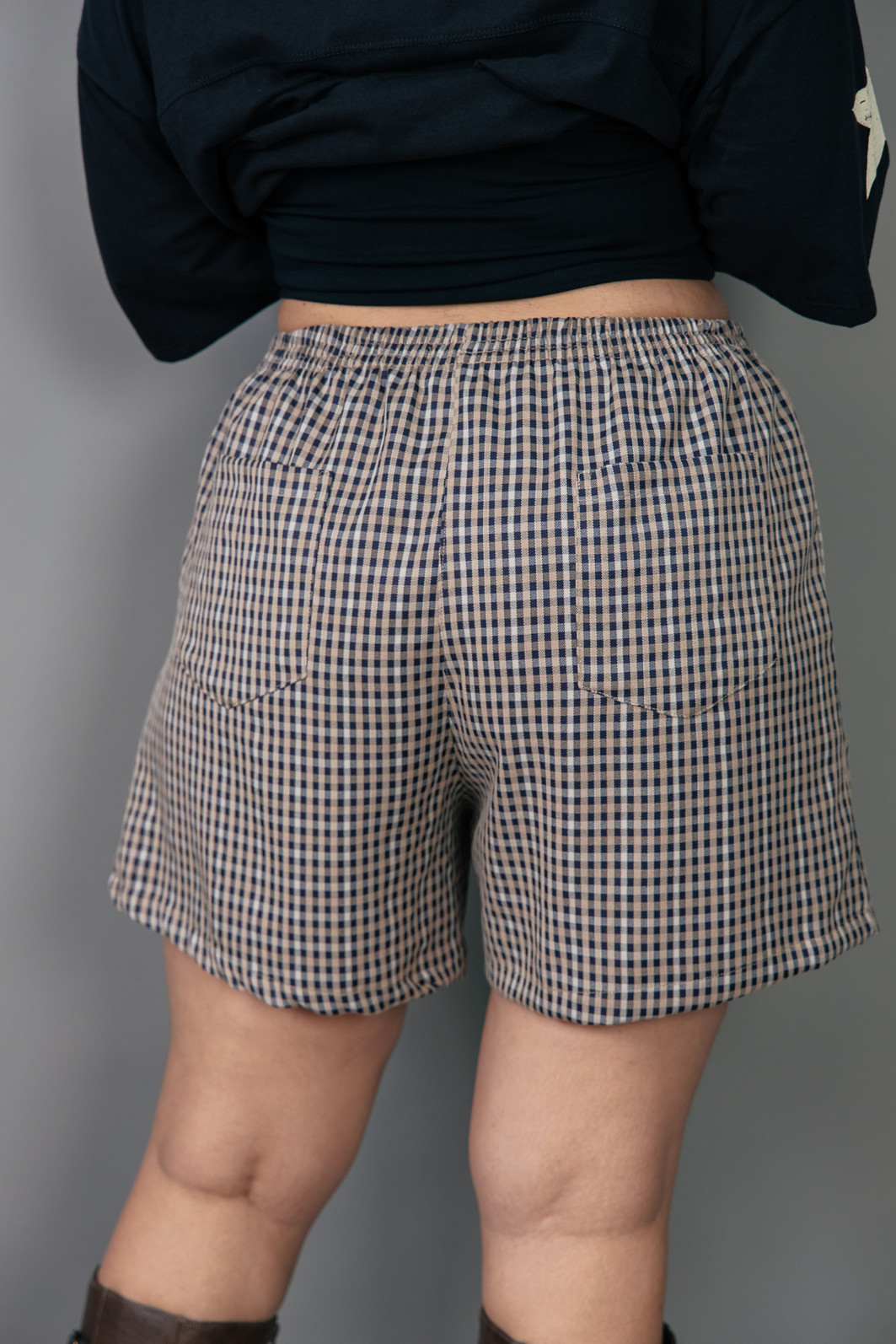 BERMUDA SAMBA CANÇÃO MARROM XADREZ BERMUDA SAMBA CANÇÃO MARROM XADREZ