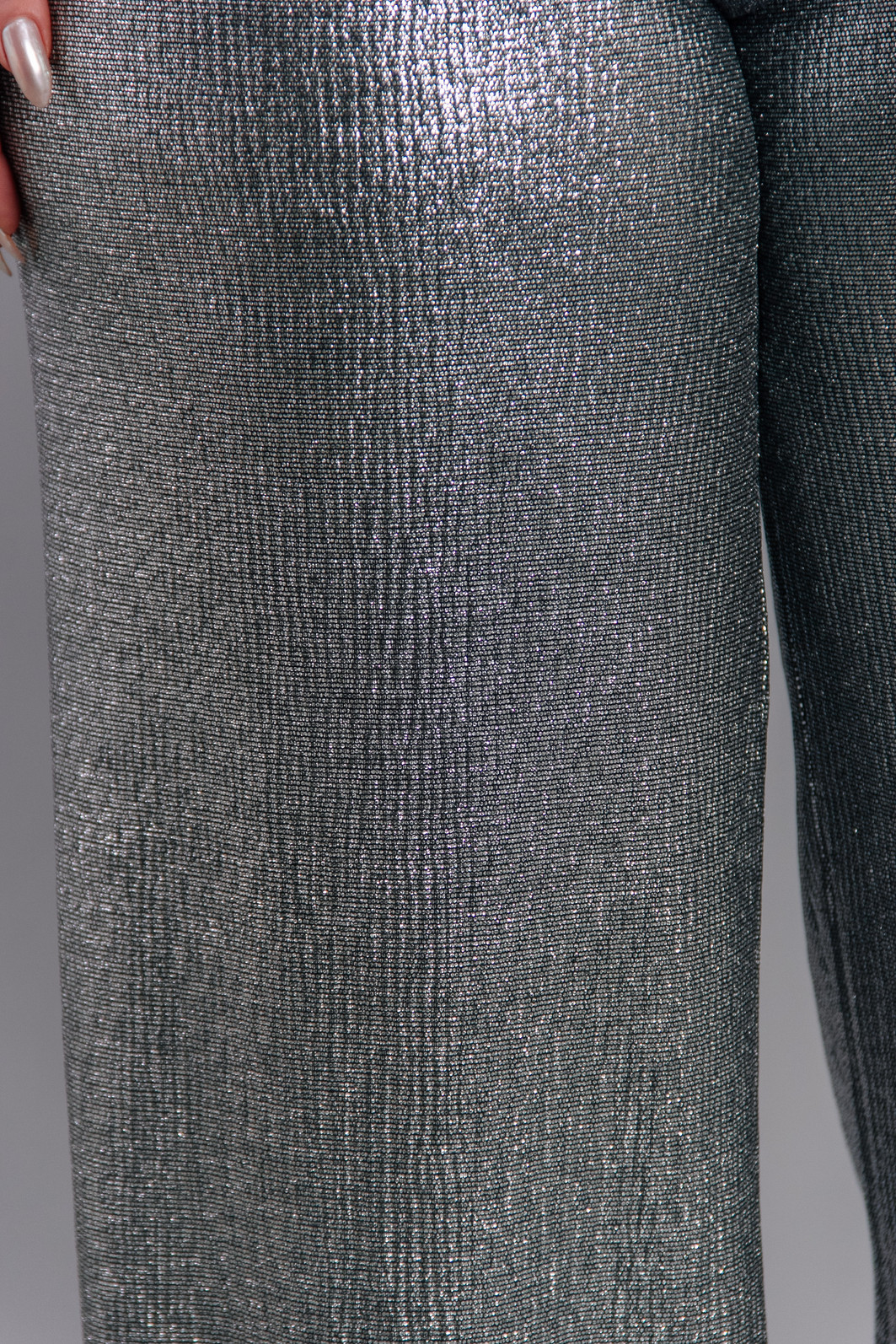 CALÇA PANTALONA COM ELÁSTICO MALHA PRATA CALÇA PANTALONA COM ELÁSTICO MALHA PRATA