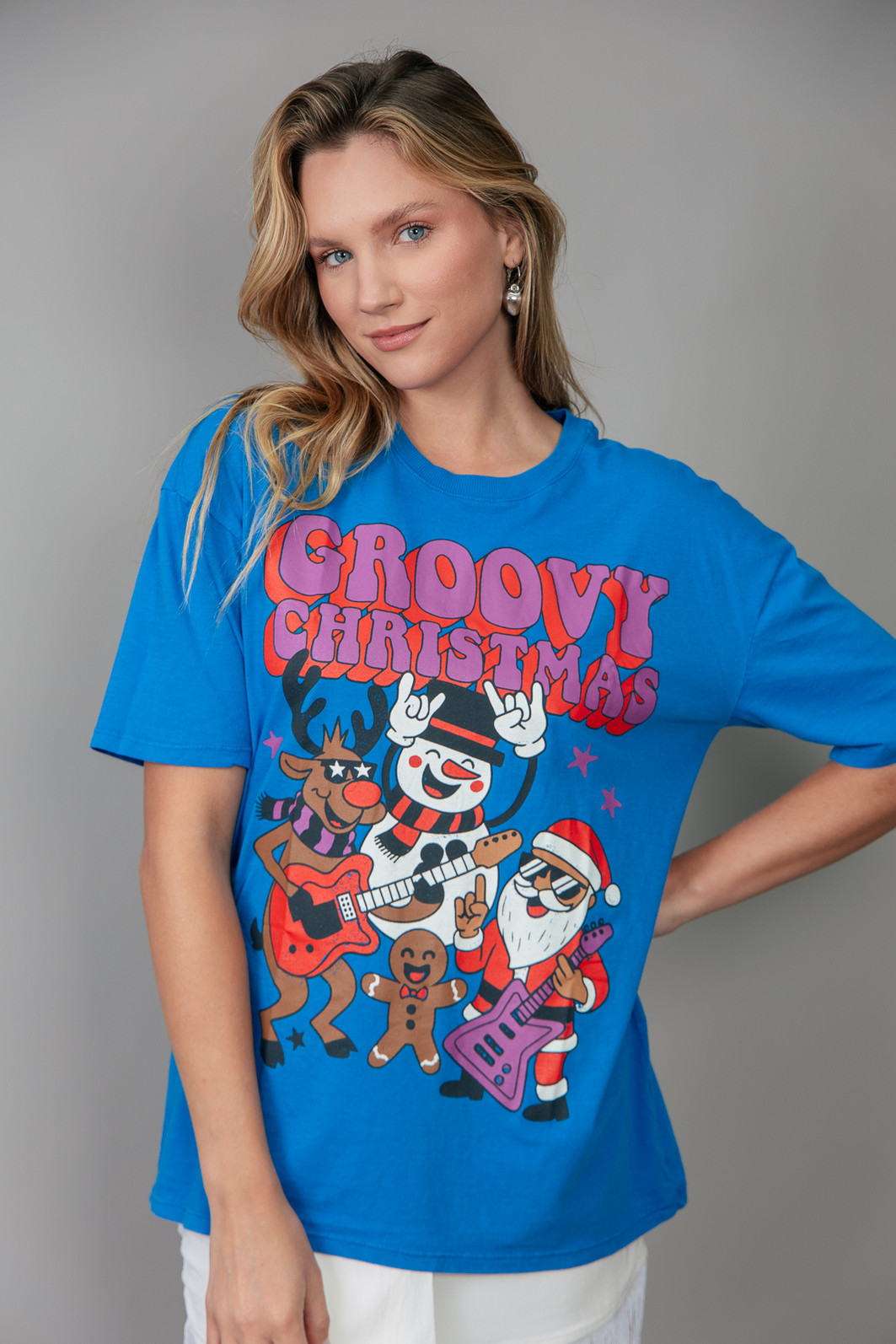 CAMISETA T-SHIRT VINTAGE AZUL GROOVY CAMISETA T-SHIRT VINTAGE AZUL GROOVY