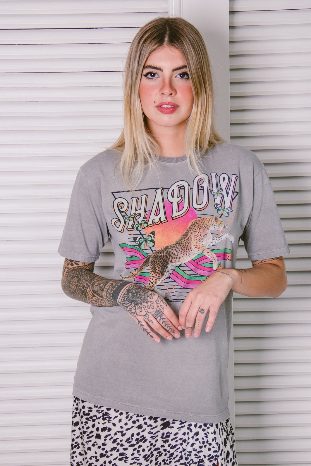 T-SHIRT BOYFRIEND CINZA SHADOW T-SHIRT BOYFRIEND CINZA SHADOW