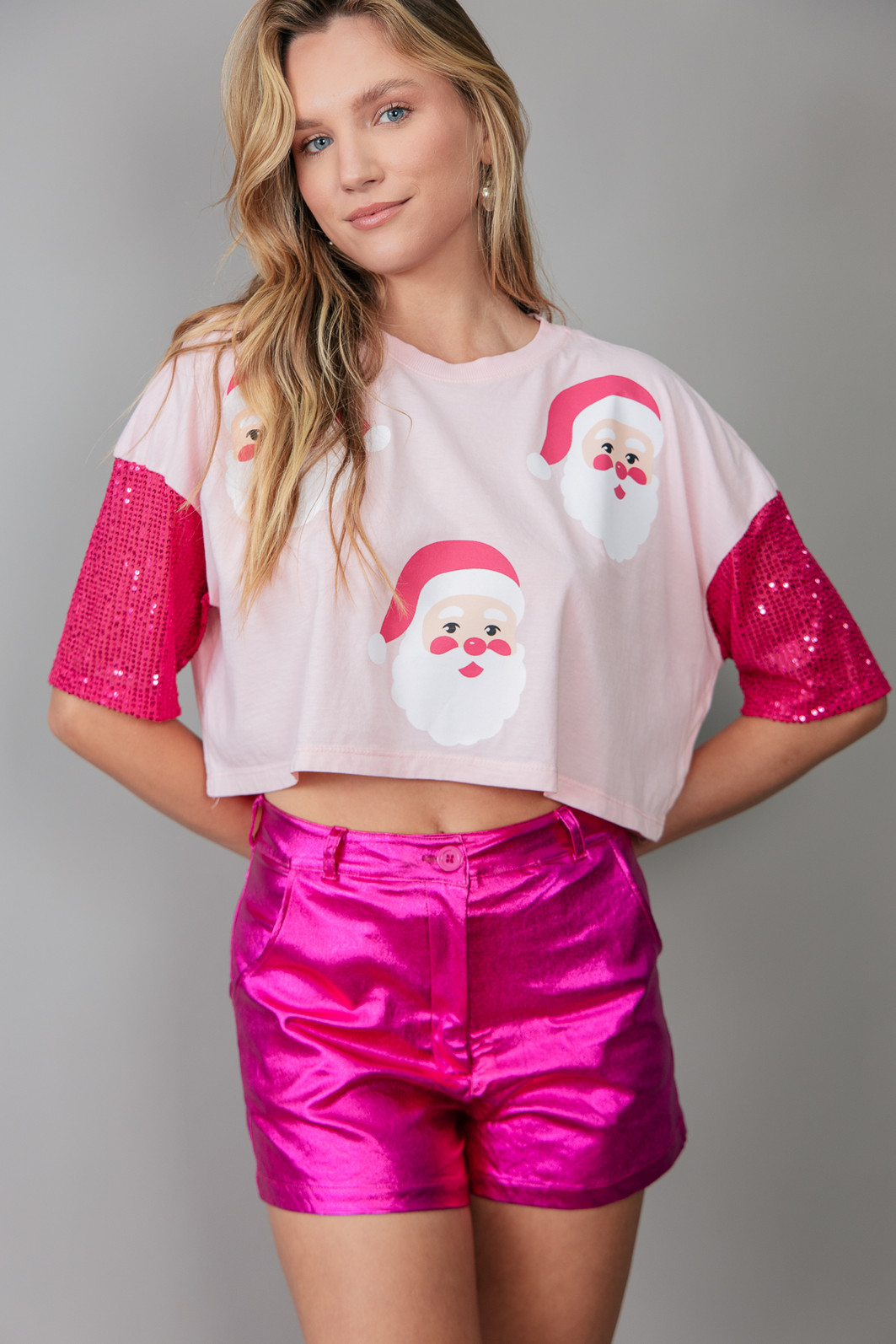 SHORT HOT PANT RESINADO PINK