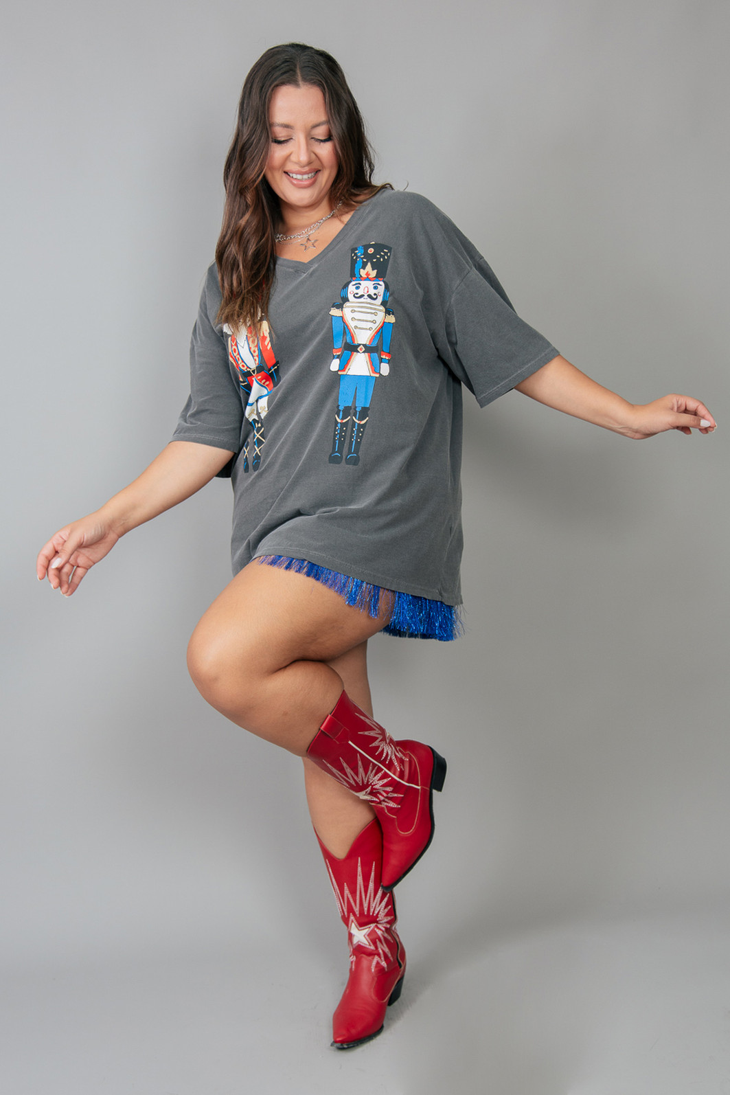 CAMISETA T-SHIRT VINTAGE DECOTE V NUTCRACKER