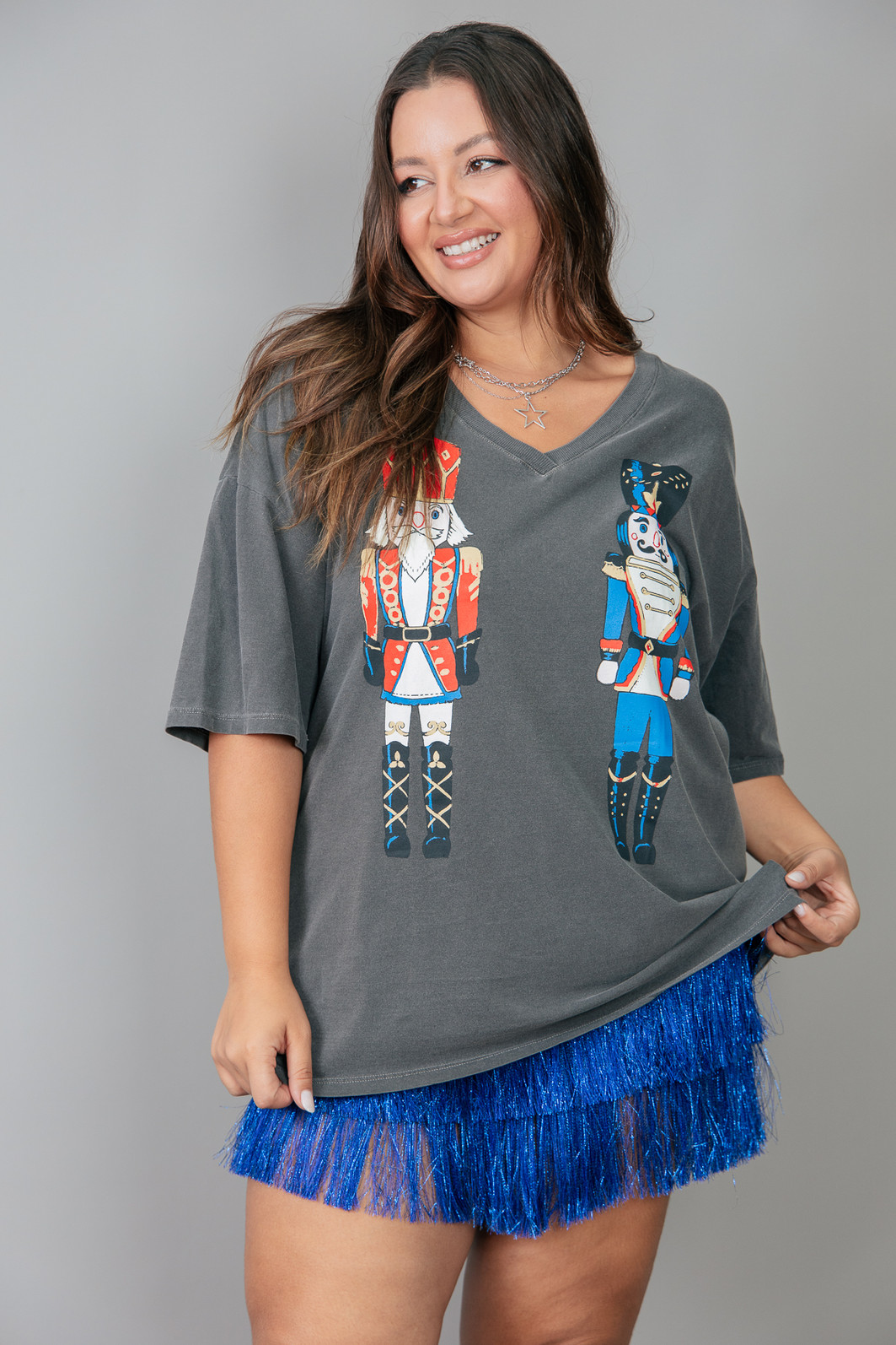 CAMISETA T-SHIRT VINTAGE DECOTE V NUTCRACKER