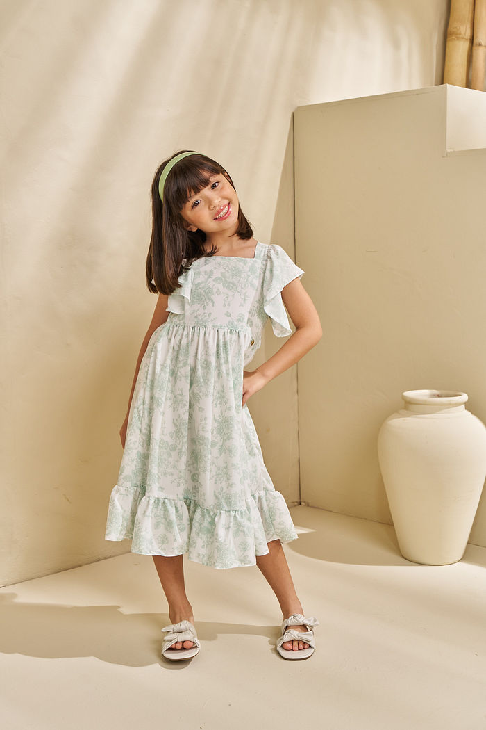 VESTIDO MIDI EM OLÍMPIA SANTORINI