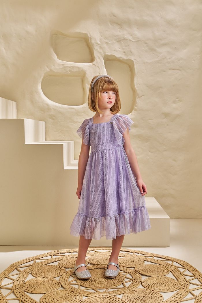 VESTIDO MIDI EM TULE LILIA