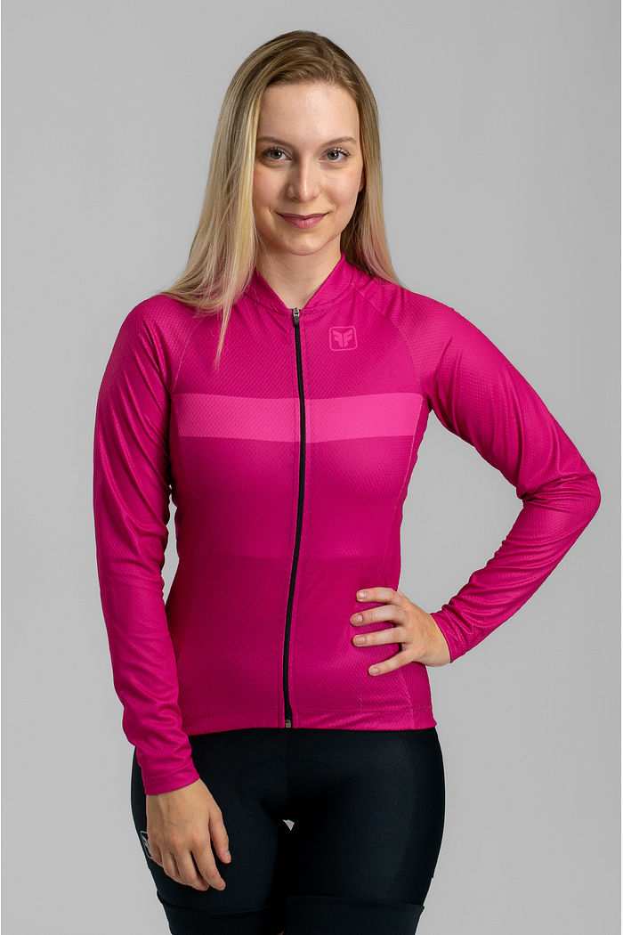 CAMISA DE CICLISMO FEMININA BASIC MANGA LONGA CANDY