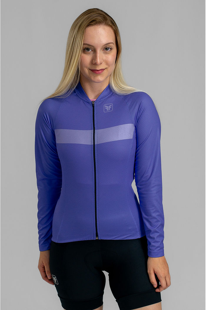 CAMISA DE CICLISMO FEMININA BASIC MANGA LONGA HORTÊNSIA