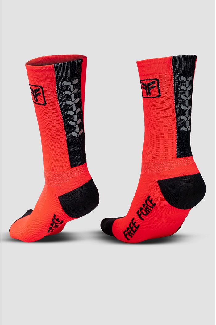 MEIA HELIX LARANJA FLUOR