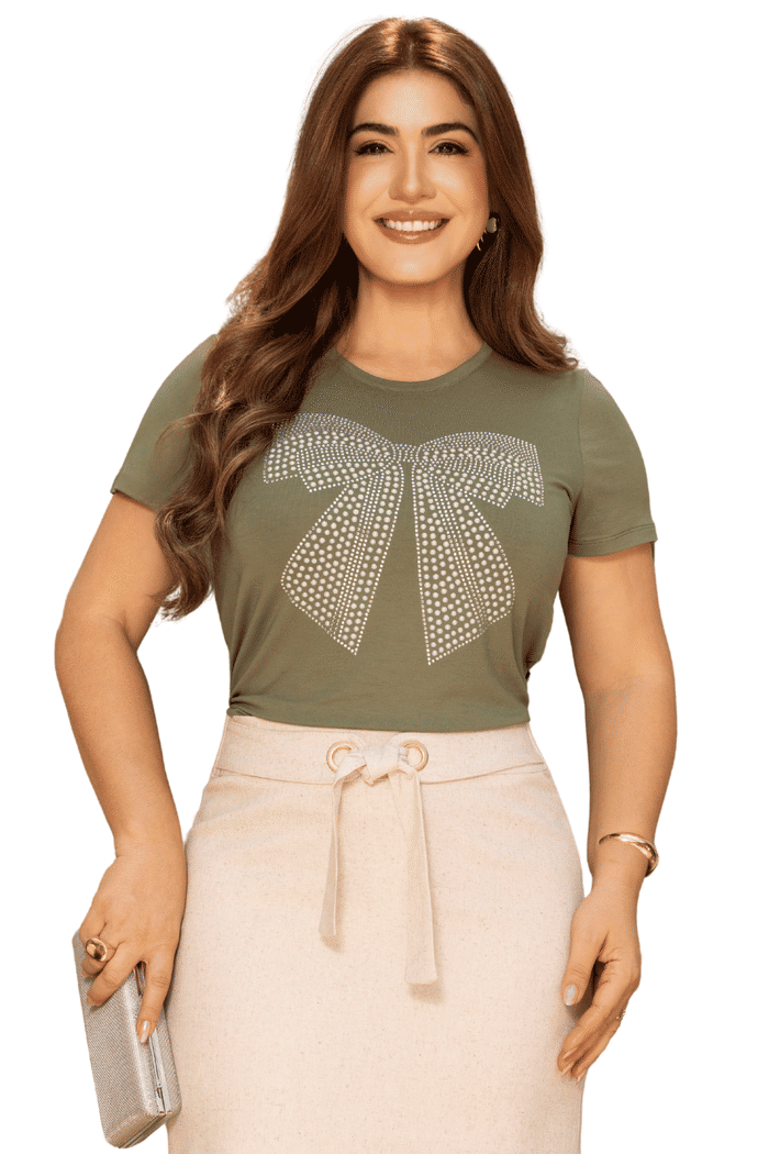 BABYLOOK VISCO COM LACO EM STRASS E PEROLAS - 05832