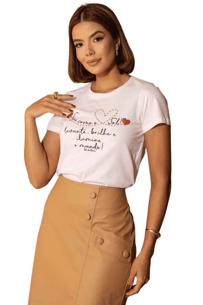 T-SHIRT 100% ALGODAO SEJA COMO O SOL - 05747