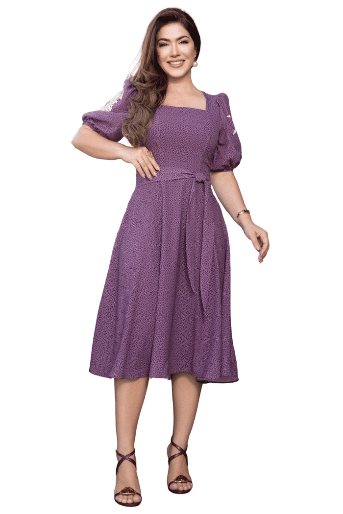 VESTIDO CREPE ESTAMPADO COMPOSE - 14171