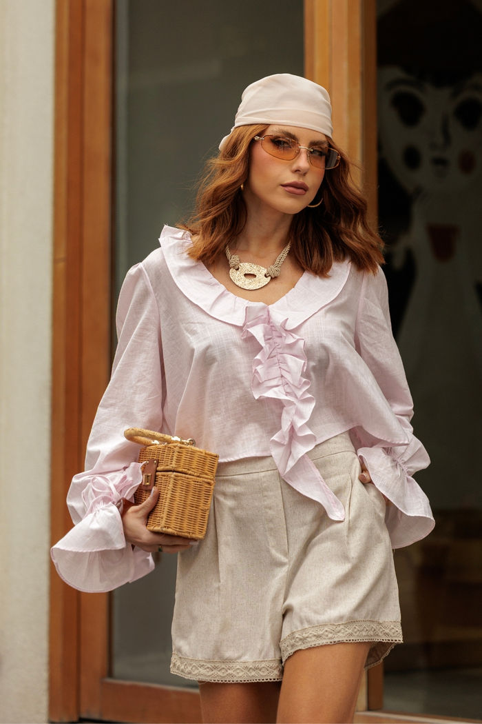 Bata 100% Algodão com Babados 3 Cores