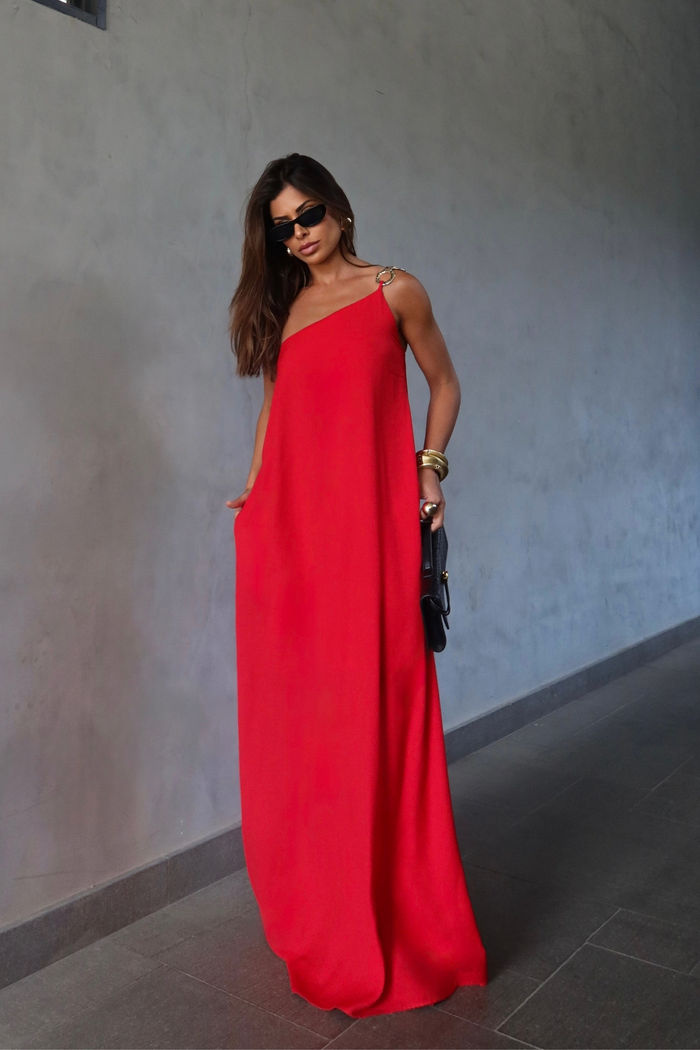 Vestido Gold Aura 1 Ombro 2 Cores