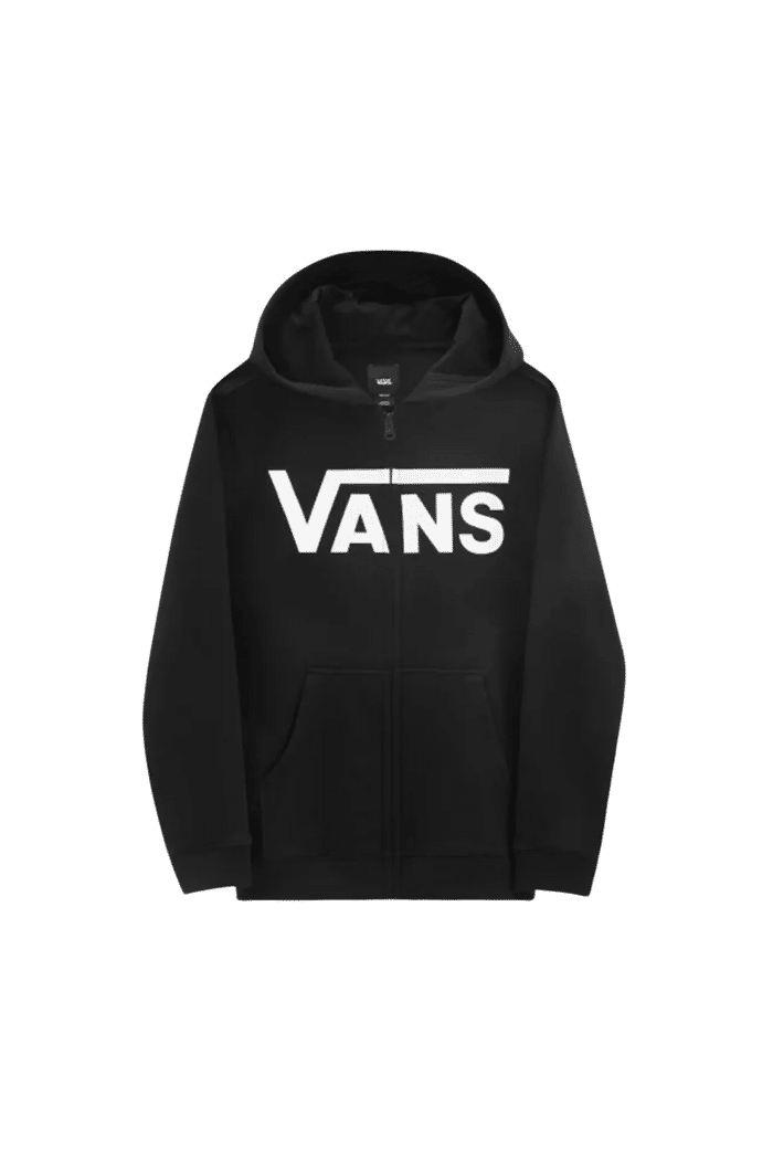 Moletom Vans Classic Zip Hoodie Infantil Black White