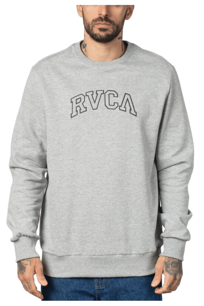 Moletom RVCA Care Hasting Bem Cinza Mescla