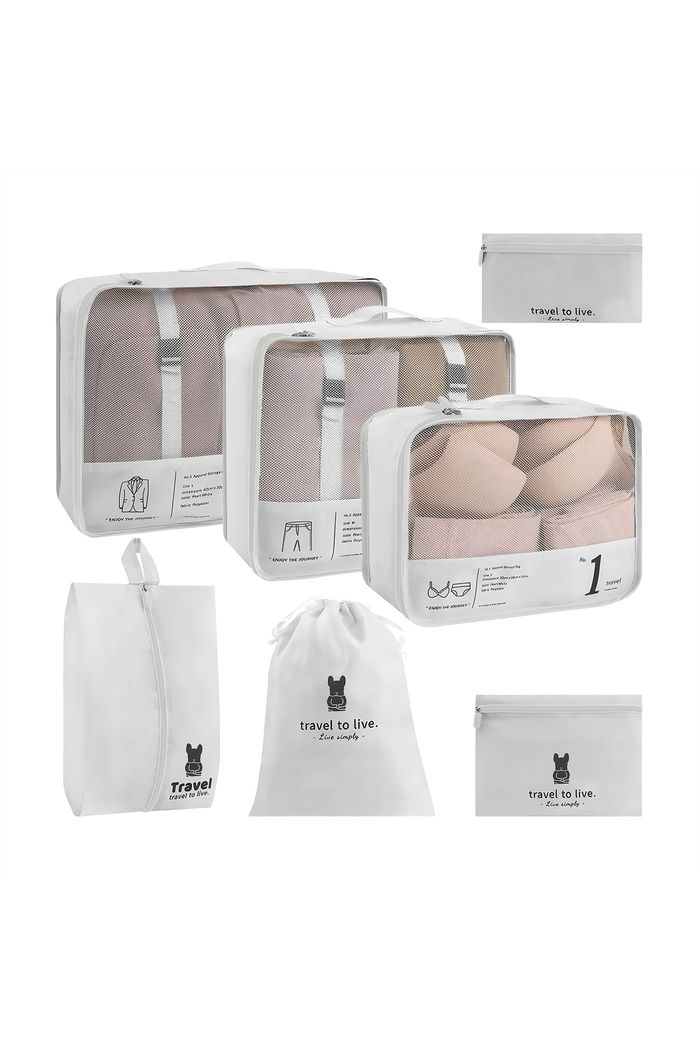 Kit Organizador de Mala 7 Peças Travel to Live