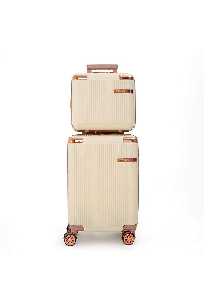 Conjunto de Mala Media 23kg e Frasqueira Croacia Maloa Bege