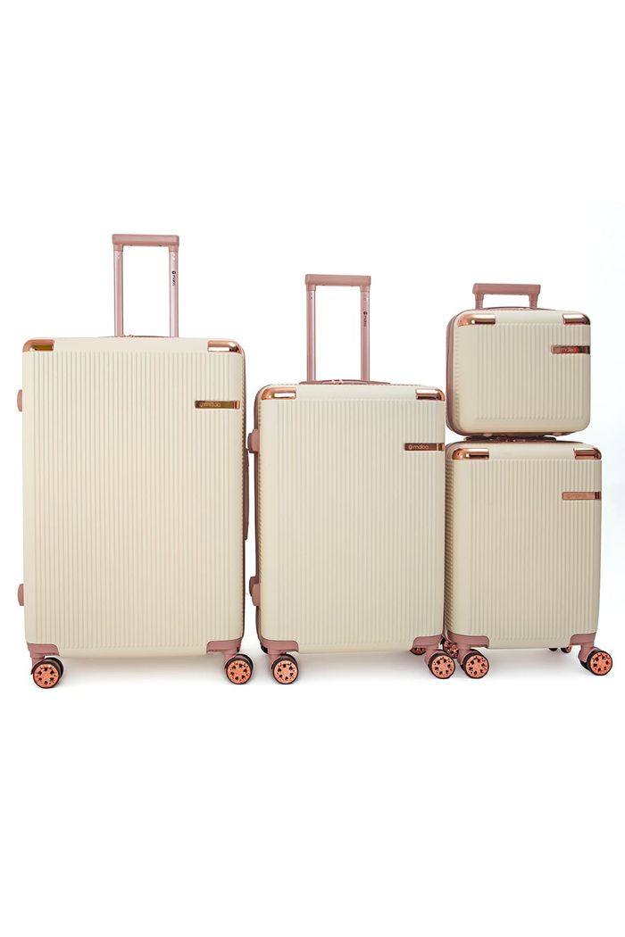 Kit de Malas de Viagem 3 Peças e Frasqueira Croacia Maloa Bege