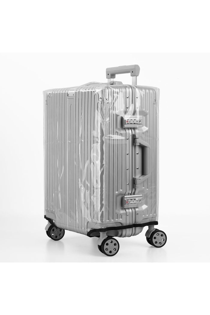 Capa de Mala Maloa Alça Tradicional Transparente com Velcro Preto