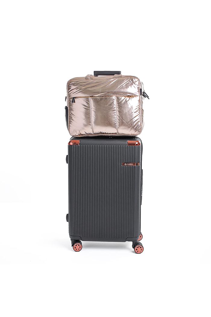 Kit de Mala de Viagem Grande 32kg Croácia Preto e Bolsa Confort Bag