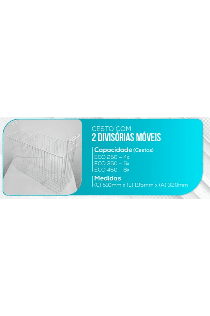CESTO COM DIVISORIA MOVEL P/ LINHA ECO