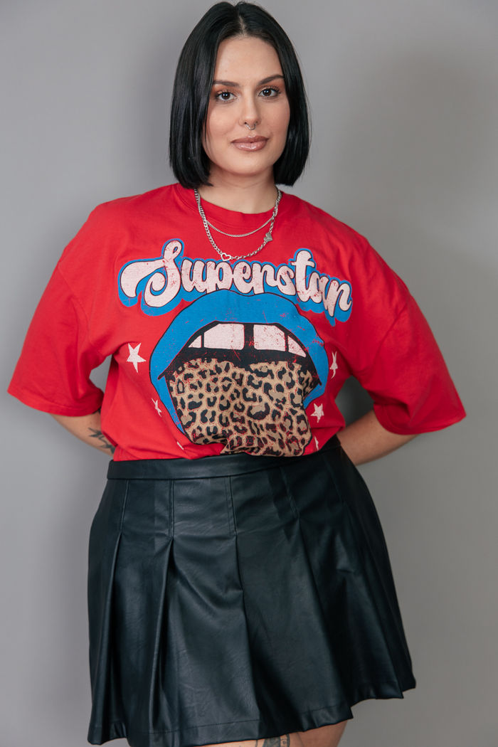 T-SHIRT VINTAGE VERMELHA SUPERSTAR