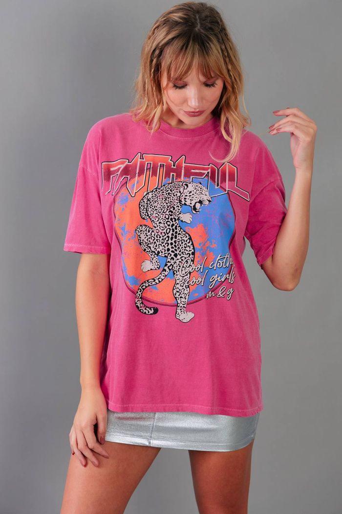 CAMISETA T-SHIRT VINTAGE ROSA FAITHFUL