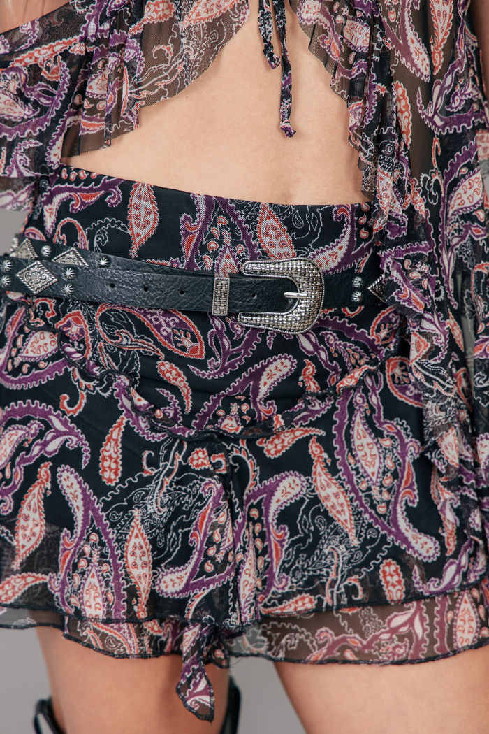 CINTO PRETO APLIQUES LOSANGO