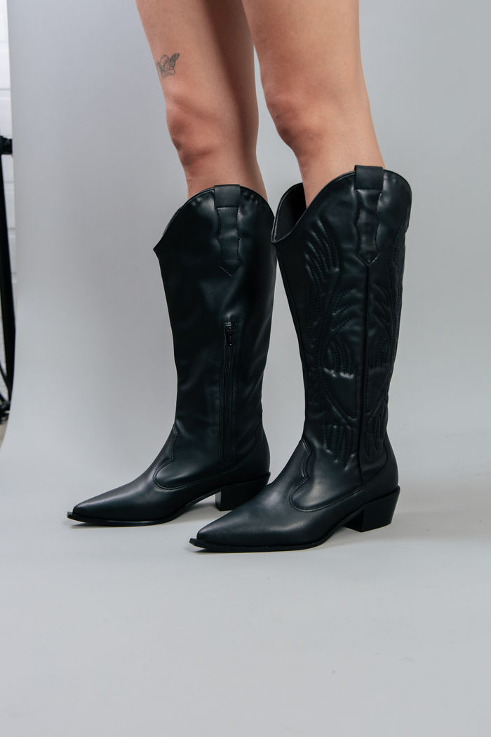 BOTA WESTERN CANO LONGO PRETA