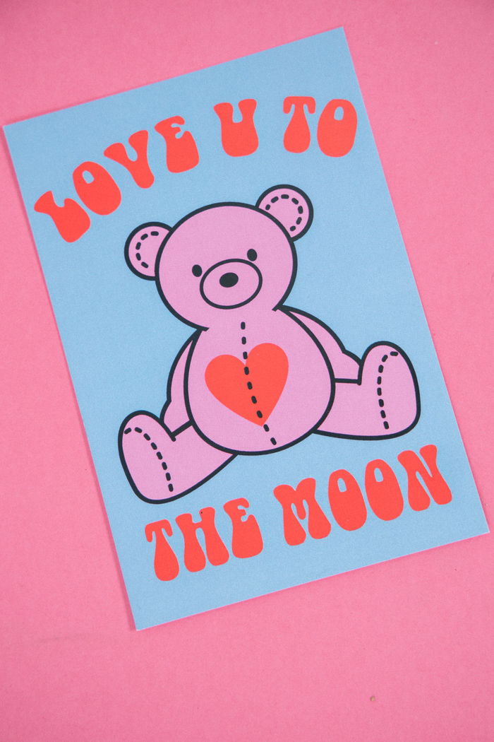 POSTAL LOVE U TO THE MOON