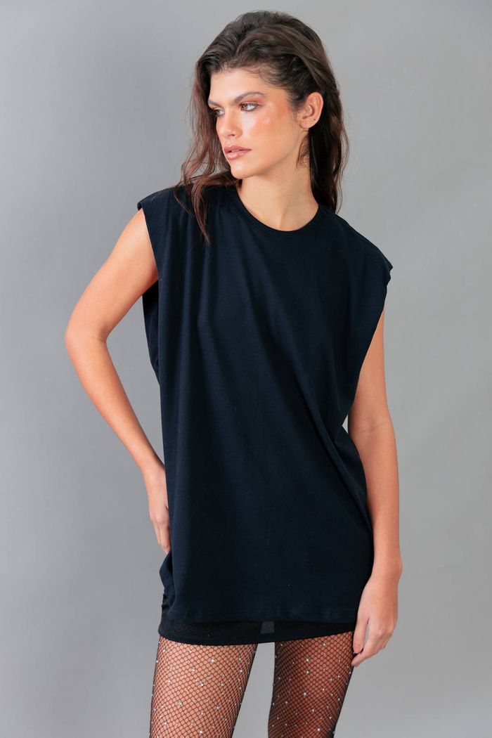 REGATA MACHÃO BÁSICO PRETO