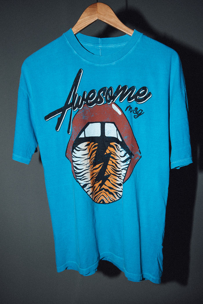 T-SHIRT VINTAGE AZUL AWESOME