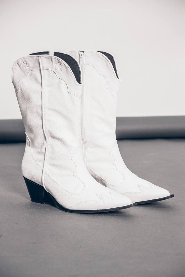 BOTA COUNTRY BORDADA BRANCA