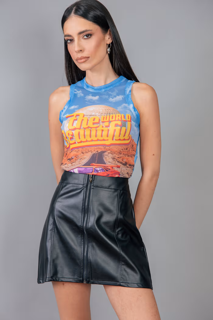 SAIA COURO SINTÉTICO PRETA