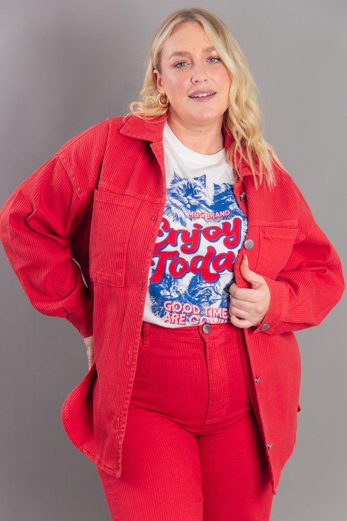 JAQUETA COTELÊ VERMELHO