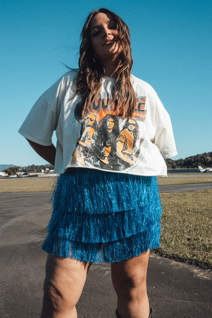 CAMISETA CROPPED OFF WHITE OVERSIZED SOULMATE